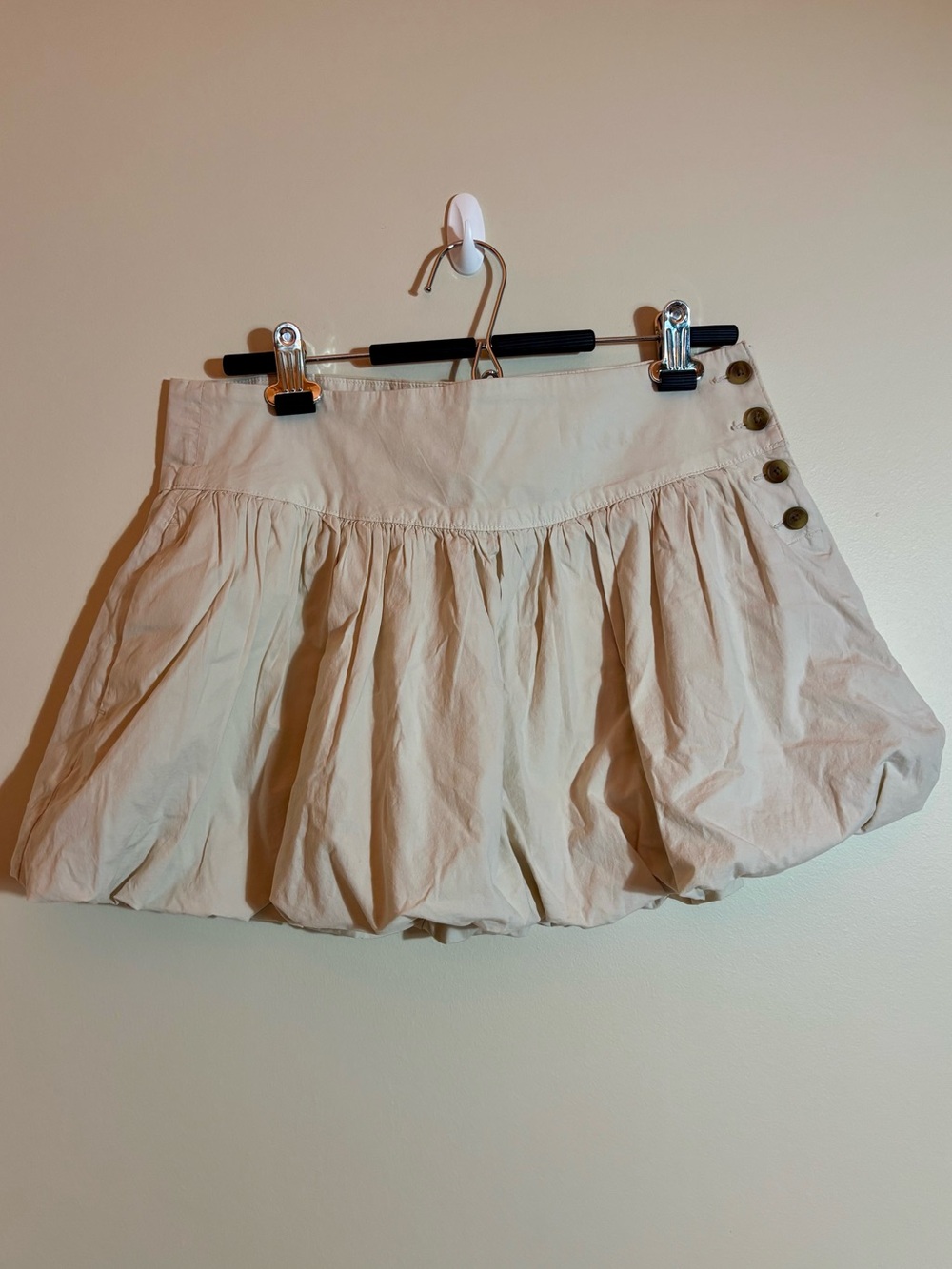 American Eagle Drop Waist Bubble Mini Skort Neutral Beige size 6